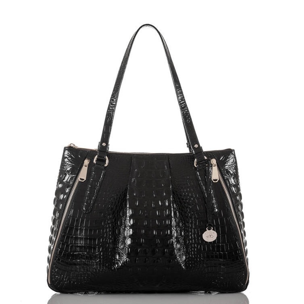 Brahmin Black Adina Tote Handbag -very good condition